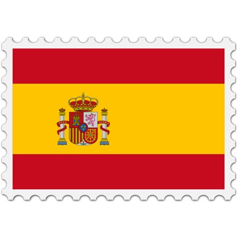 spain flag stamp